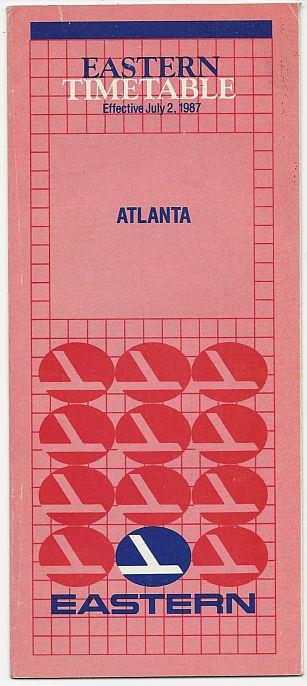 EASTERN AIRLINE TIMETABLE FOR ATLANTA, EFFECTIVE DECEMBER 15, 1988