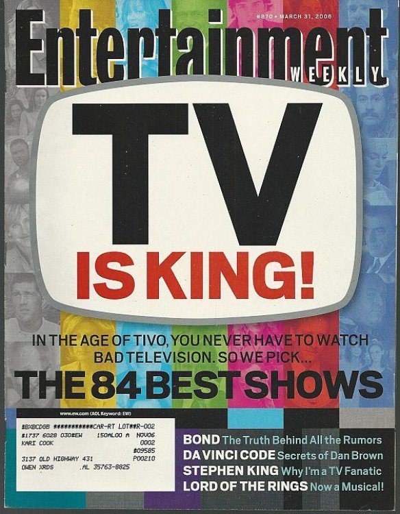ENTERTAINMENT WEEKLY MAGAZINE MARCH 31, 2006
