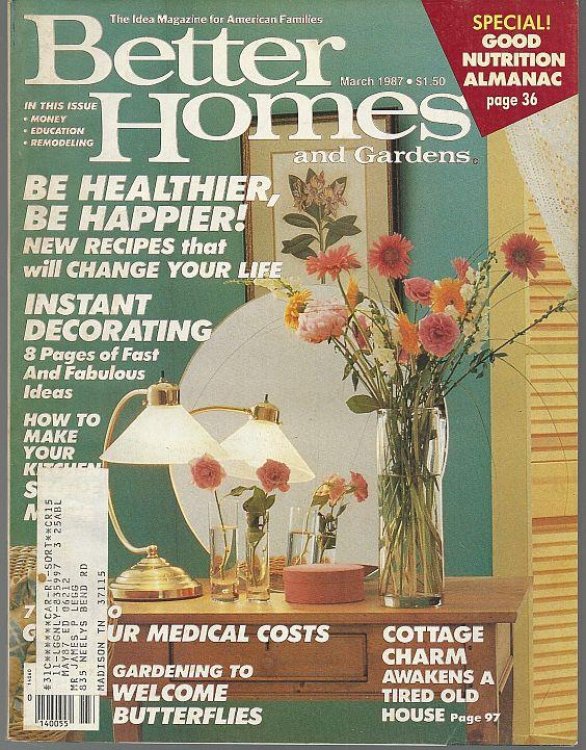 BETTER HOMES AND GARDENS MAGAZINE MARCH 1987