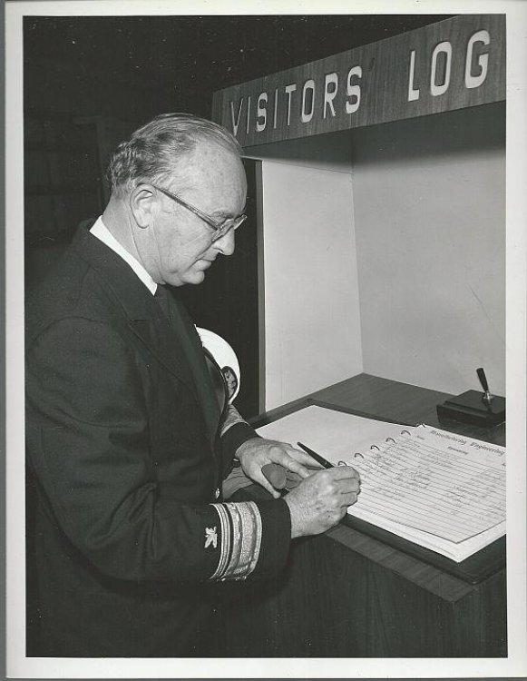 ORIGINAL PHOTOGRAPH OF REAR ADMIRAL H. C. HAYNSWORTH VISIT TO MARSHALL SPACE FLIGHT CENTER IN 1962