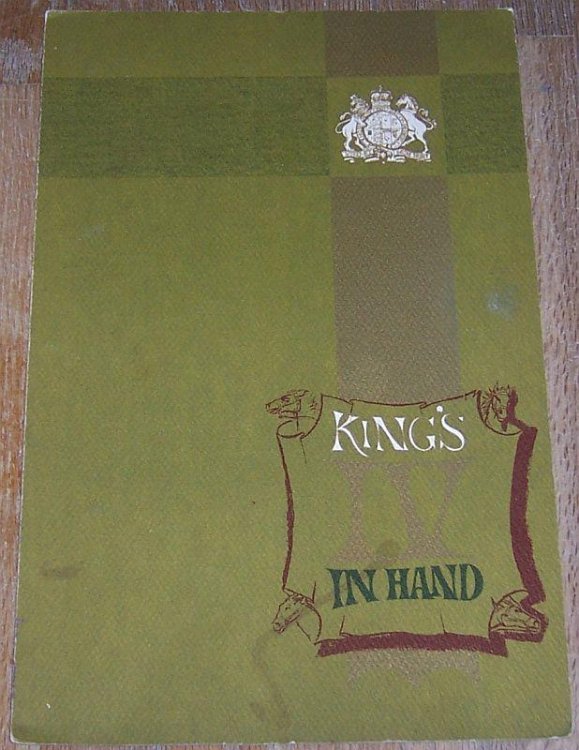 MENU FOR KING'S IV IN HAND RESTAURANT
