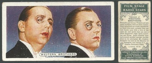 VINTAGE ARDATH CIGARETTE CARD WITH WESTERN BROTHERS