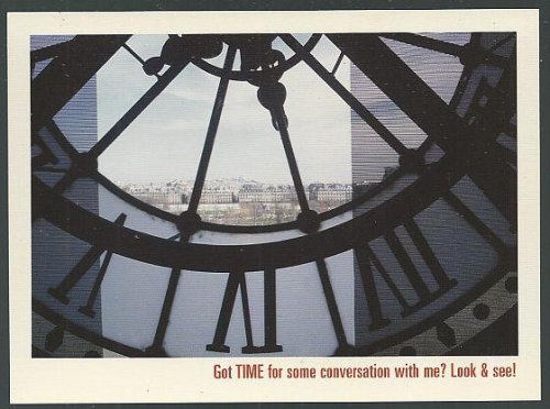 GRAND MARNIER POSTCARD, CLOCK FACE OF THE MUSEE D'ORSAY, PARIS