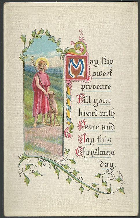 CHRISTMAS POSTCARD WITH SHEPHERD