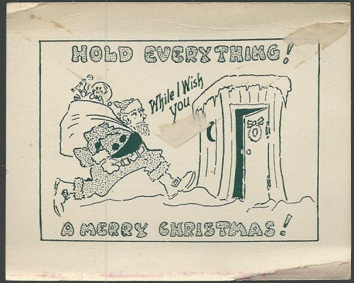 MERRY CHRISTMAS CARD WITH SANTA CLAUS