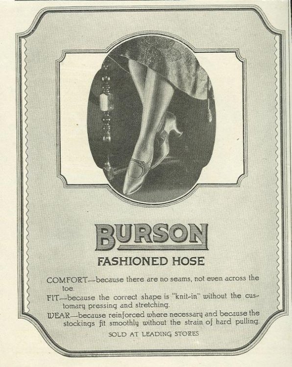 1921 LADIES HOME JOURNAL BURSON FASHIONED HOSE MAGAZINE ADVERTISEMENT