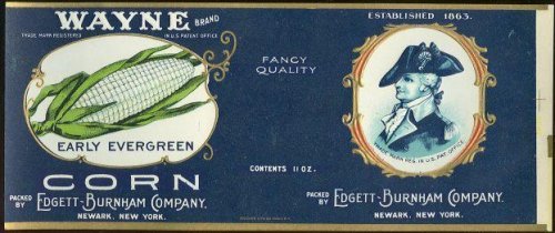 WAYNE BRAND EARLY EVERGREEN CORN CAN LABEL