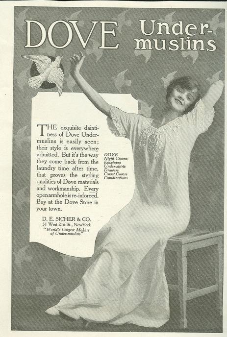 1917 LADIES HOME JOURNAL DOVE UNDER-MUSLINS MAGAZINE ADVERTISEMENT