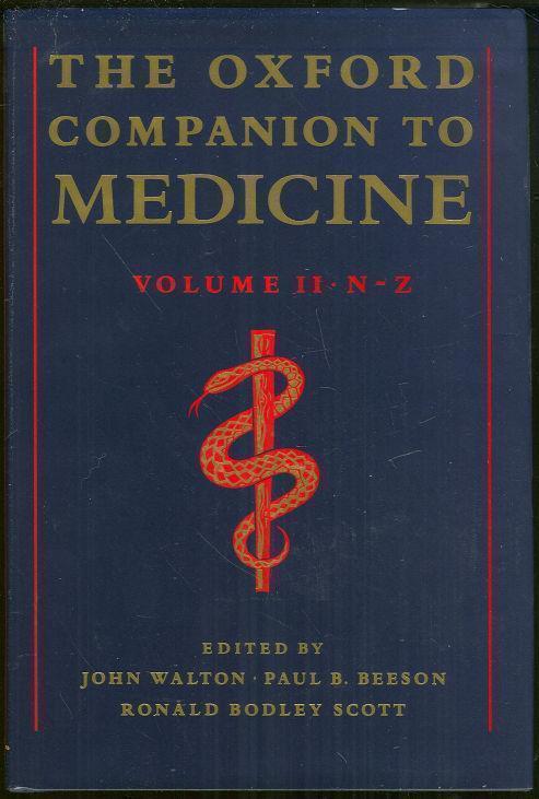 OXFORD COMPANION TO MEDICINE Volume II N-Z