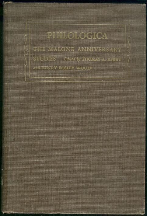 PHILOLOGICA The Malone Anniversary Studies