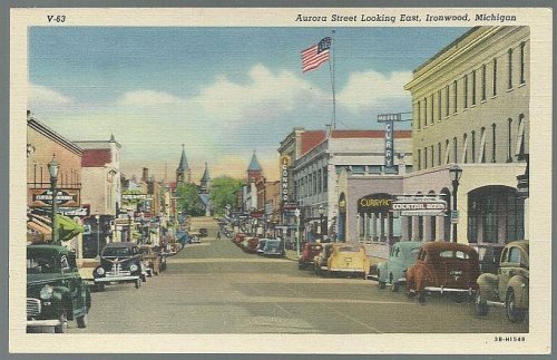 AURORA STREET LOOKING EAST, IRONWOOD, MICHIGAN