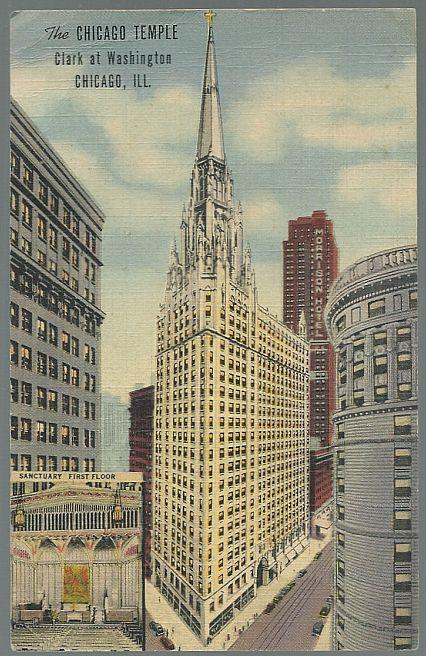CHICAGO TEMPLE, CLARK AT WASHINGTON, CHICAGO, ILLINOIS