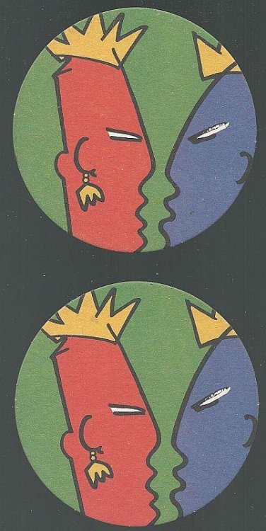SET OF TWO RITZENHOFF BY AMBROGIO POZZI BEER MATS/COASTERS