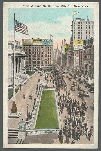 FIFTH AVENUE NORTH FROM 40TH STREET, NEW YORK CITY, NEW YORK