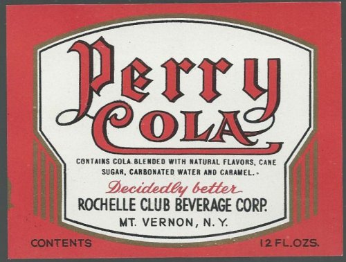 VINTAGE LABEL FOR PERRY COLA