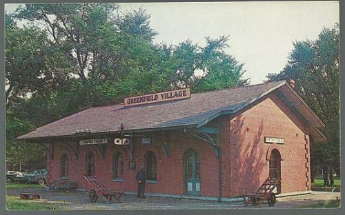 POSTCARD OF SMITH CREEK DEPOT, GREENFIELD VILLAGE, DEARBORN, MICHIGAN