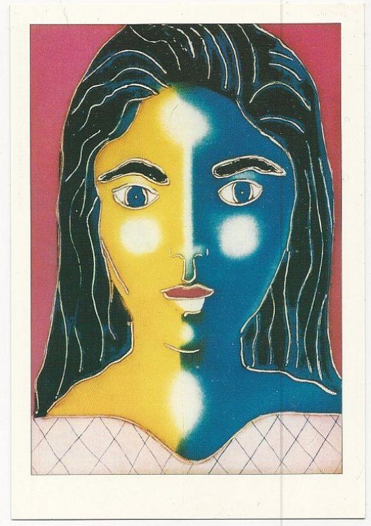BRIAN PAUL SINDLER POSTCARD OF UNTITLED ENGRAVING AND SEPIA TINT