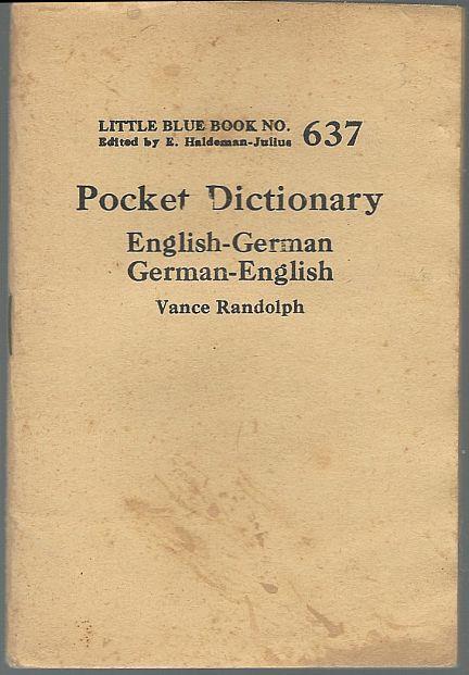 POCKET DICTIONARY: ENGLISH-GERMAN GERMAN-ENGLISH