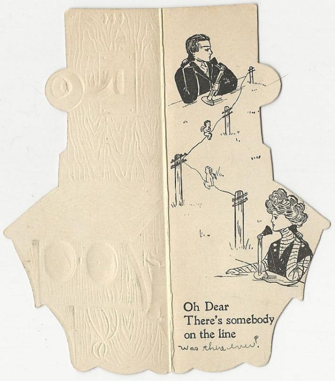 VICTORIAN TELEPHONE GREETING CARD