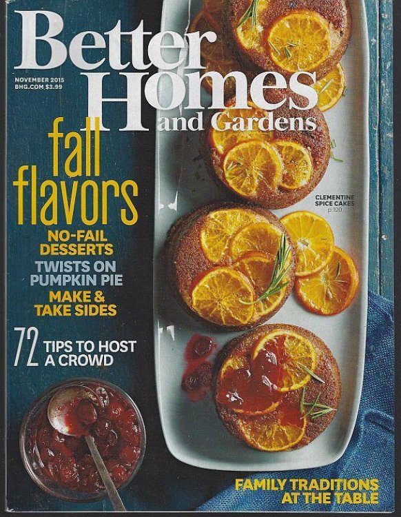 BETTER HOMES AND GARDENS MAGAZINE NOVEMBER 2015