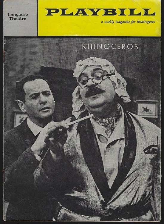 RHINOCEROS, LONGACRE THEATRE, MAY 22, 1961