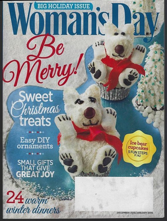 WOMAN'S DAY MAGAZINE DECEMBER 2015/JANUARY 2016