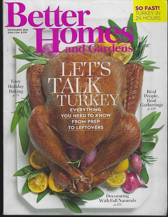BETTER HOMES AND GARDENS MAGAZINE NOVEMBER 2016