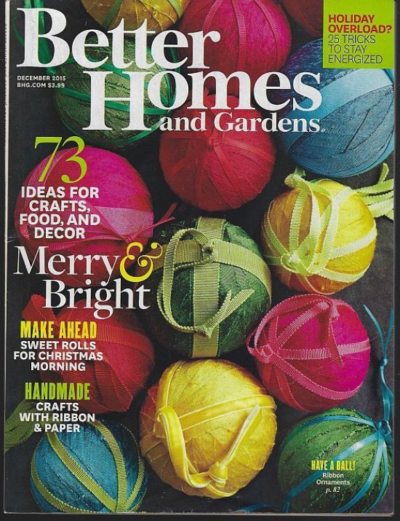 BETTER HOMES AND GARDENS MAGAZINE DECEMBER 2015