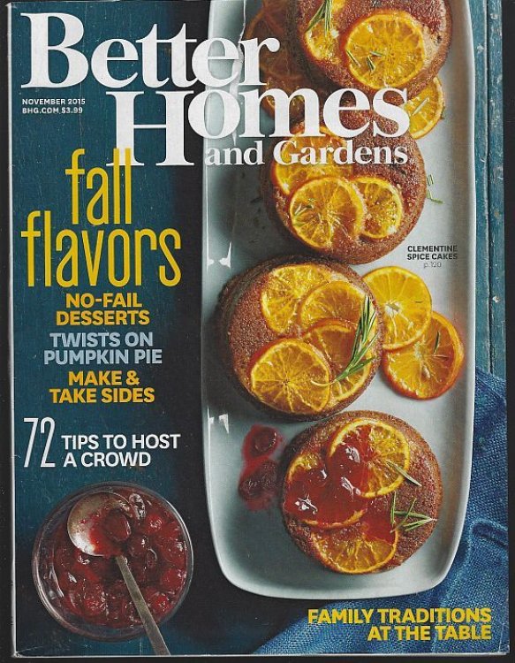 BETTER HOMES AND GARDENS MAGAZINE NOVEMBER 2015