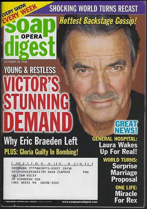 SOAP OPERA DIGEST OCTOBER 28, 2008