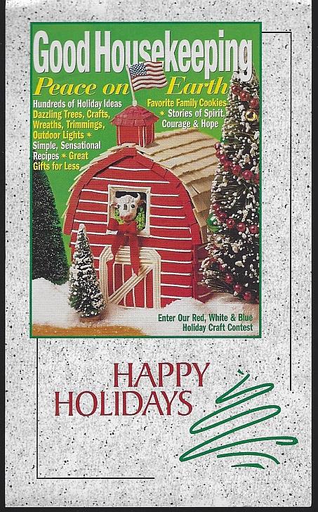 GOOD HOUSEKEEPING HAPPY HOLIDAYS SUBSCRIPTION POSTCARD
