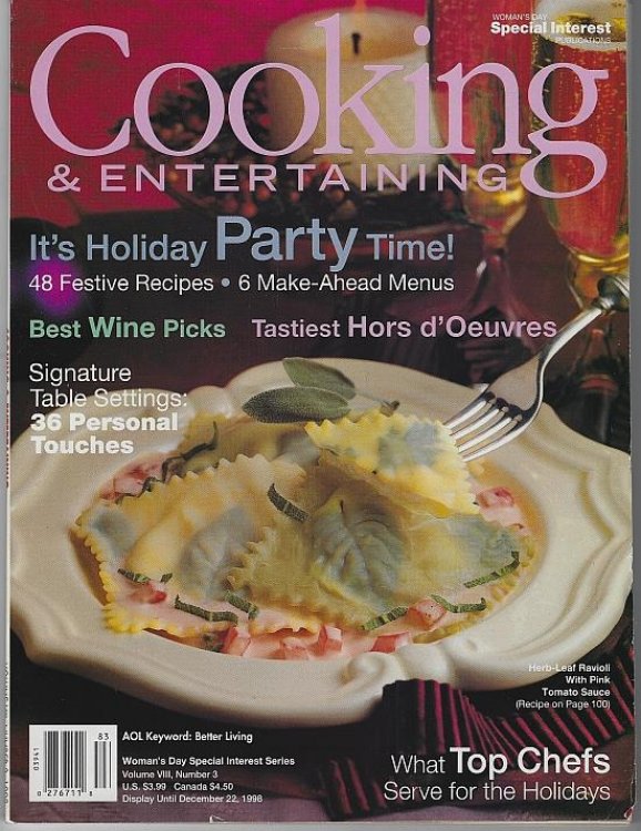 COOKING AND ENTERTAINING December 1998
