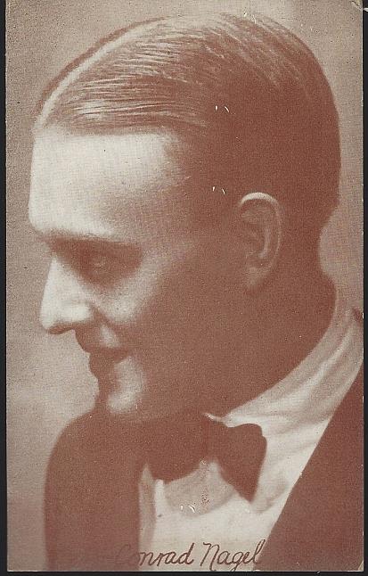 POSTCARD OF ACTOR CONRAD NAGEL