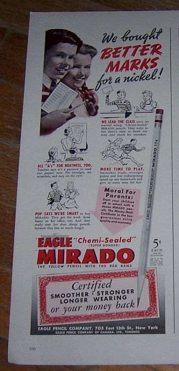 1942 EAGLE MIRADO PENCIL MAGAZINE ADVERTISEMENT