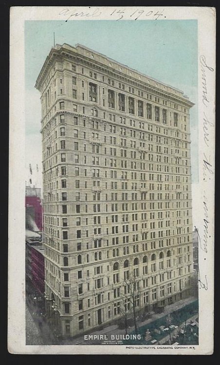 PRIVATE MAILING CARD OF EMPIRE BUILDING, NEW YORK CITY, NEW YORK