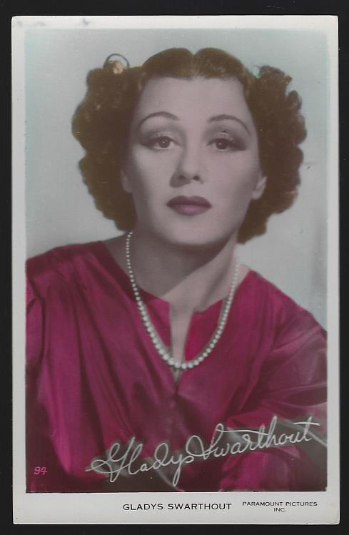 VINTAGE POSTCARD OF GLADYS SWARTHOUT