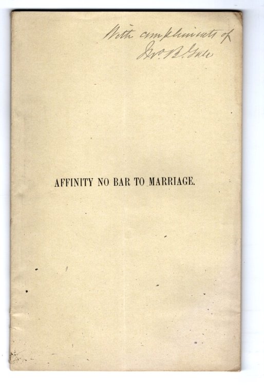 Affinity No Bar to Marriage : (1881, Signed)