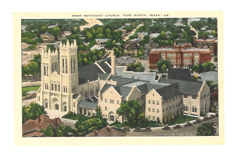 First Methodist Church, Fort Worth, Texas : Postcard, 1920s