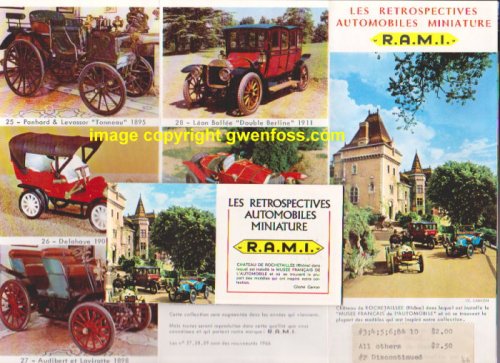 R. A. M. I. Les Retrospectives Automobiles Miniature, 1968 : RAMI by J. M. K., 1:43, 1/43 (Catalog and Ephemera)