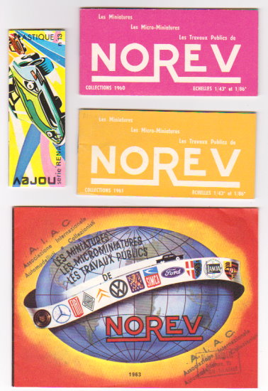 Norev : Lot of 8 Catalogs and Ephemera