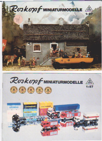Roskopf Miniaturmodelle : Toy Cars, Model Trucks, Lot of 2 Catalogs, 1984