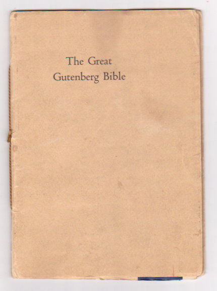 Great Gutenberg Bible, the : Speech and Reply