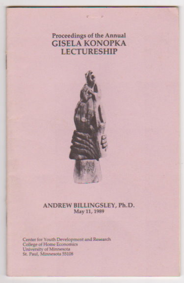 African American Families and Children at Risk : The Twelfth Annual Gisela Konopka Lecture, 1989