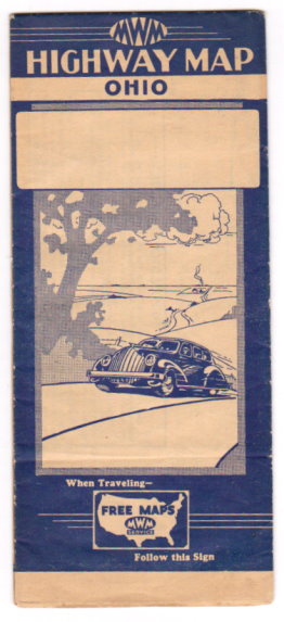 Ohio Highway Map : Official Road Map, Ohio, Nation Wide Map Service, 1935