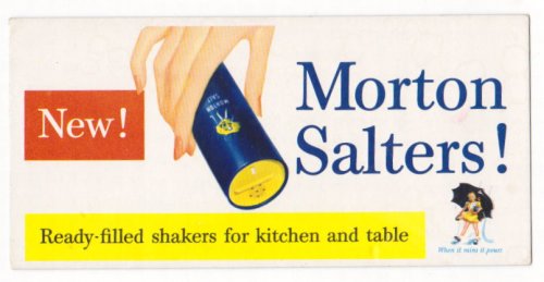 New Morton Salters : When it Rains it Pours (Advertising Ink Blotter)