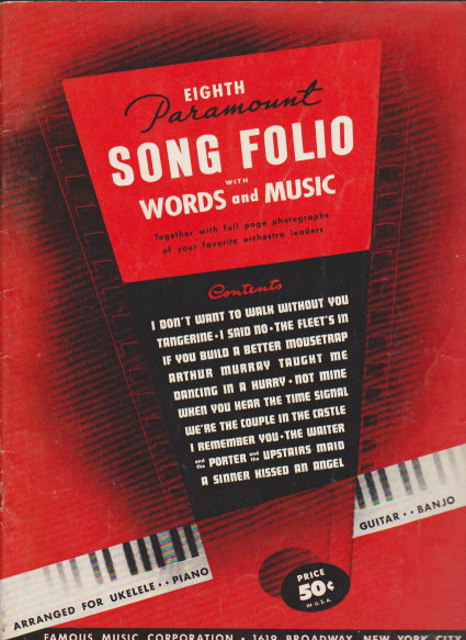Eighth Paramount Pictures Song Folio : With Words and Music