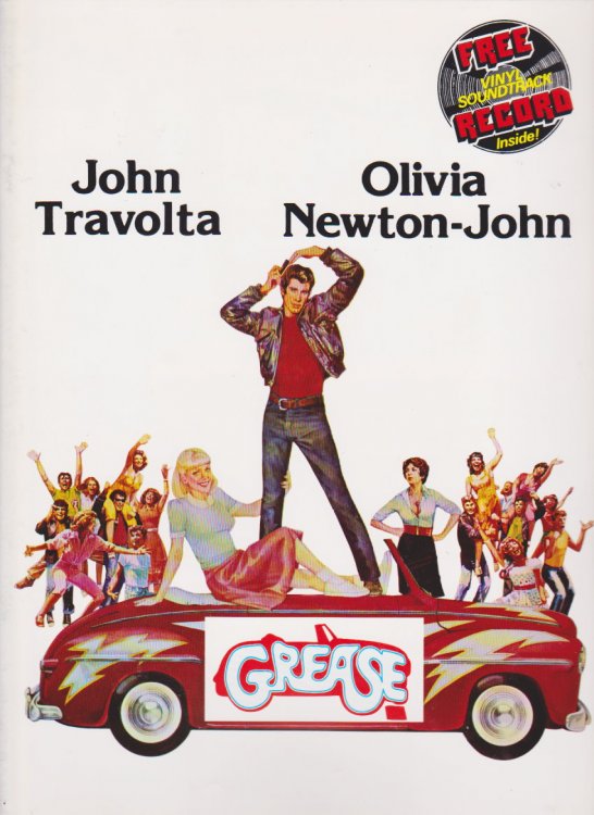 Grease, Souvenir Movie Program : With Vinyl Soundtrack Record Inside