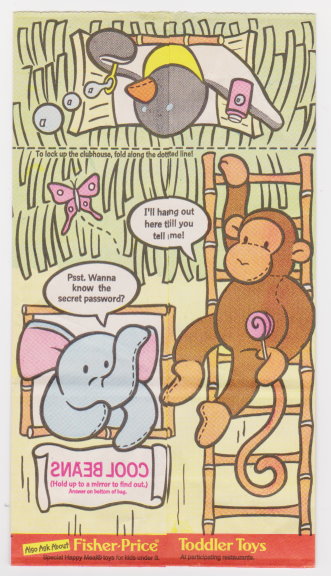 McDonald's Happy Meal Paper Bag : Teenie Beanie Babies Clubhouse