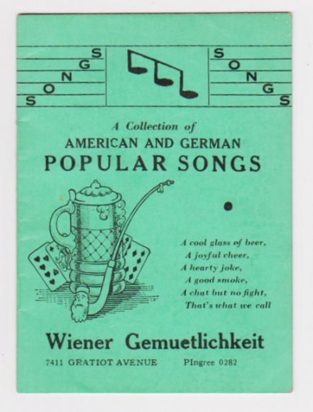 Collection of American and German Popular Songs, a : Wiener Gemuetlichkeit