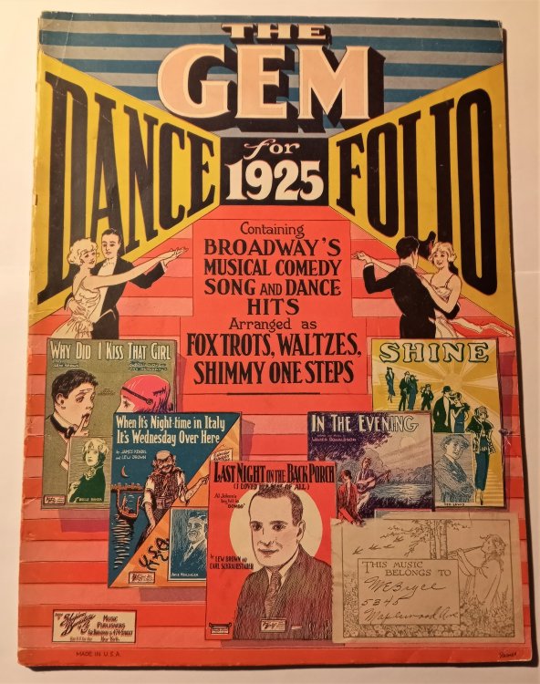 Gem Dance Folio for 1925, the : Containing Broadway's Musical Comedy Song and Dance Hits